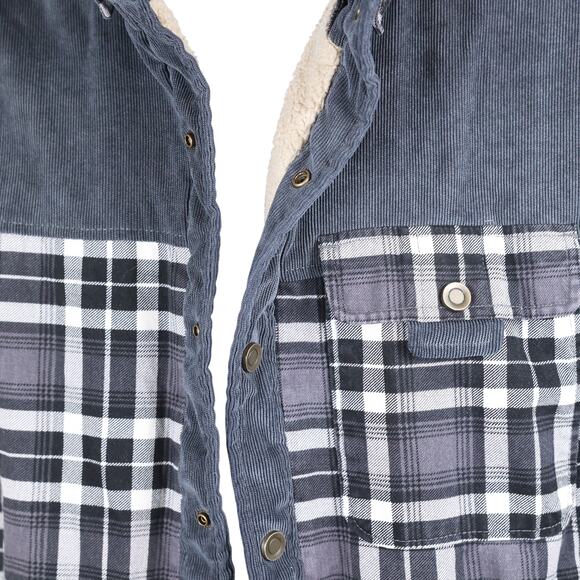 Zaitun Men’s Plaid Sherpa Lined Flannel Jacket Snap Button Winter Coat S - Picture 2 of 11